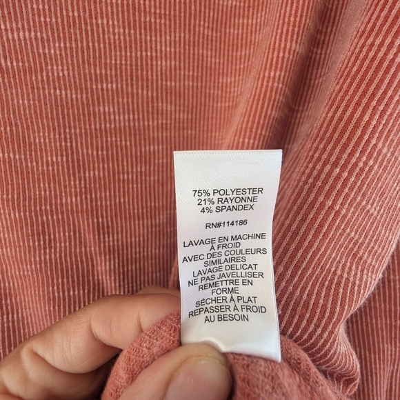 Madison Dusty Orange Cowl Neck Sweater Oversized Knit - Picture 6 of 7